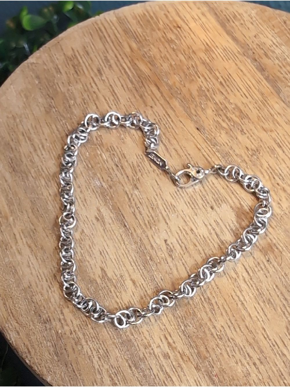 Monet Silver-Tone Interlocking Link Bracelet